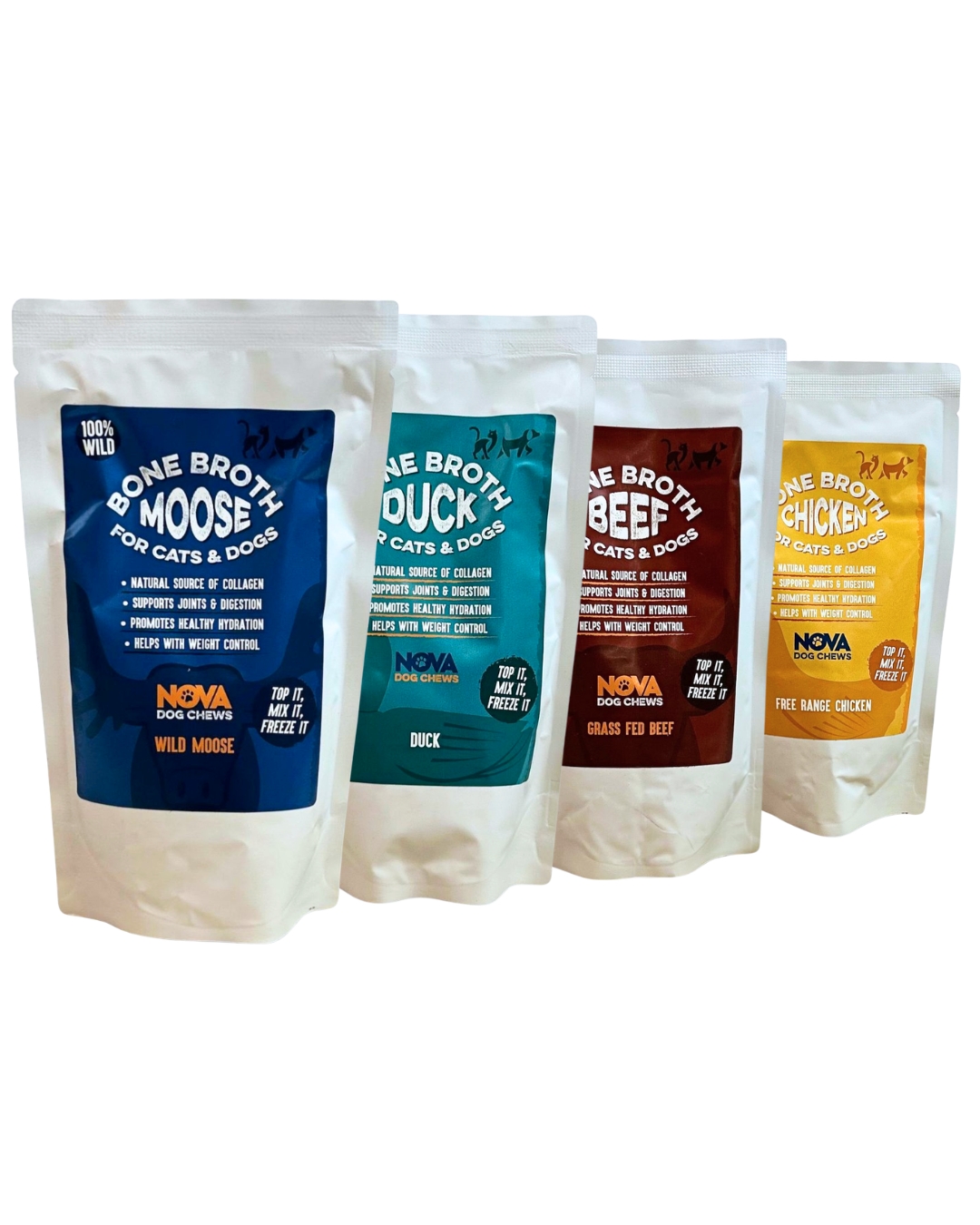 Mixed Box Bone Broths 230ml (Chicken, Duck, Moose) (12 pack) (Beef out of stock)