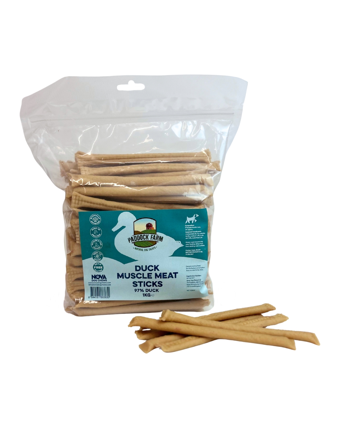 Muscle Meat Sticks Duck 1kg (avg. 108pcs) (Change of Colour)